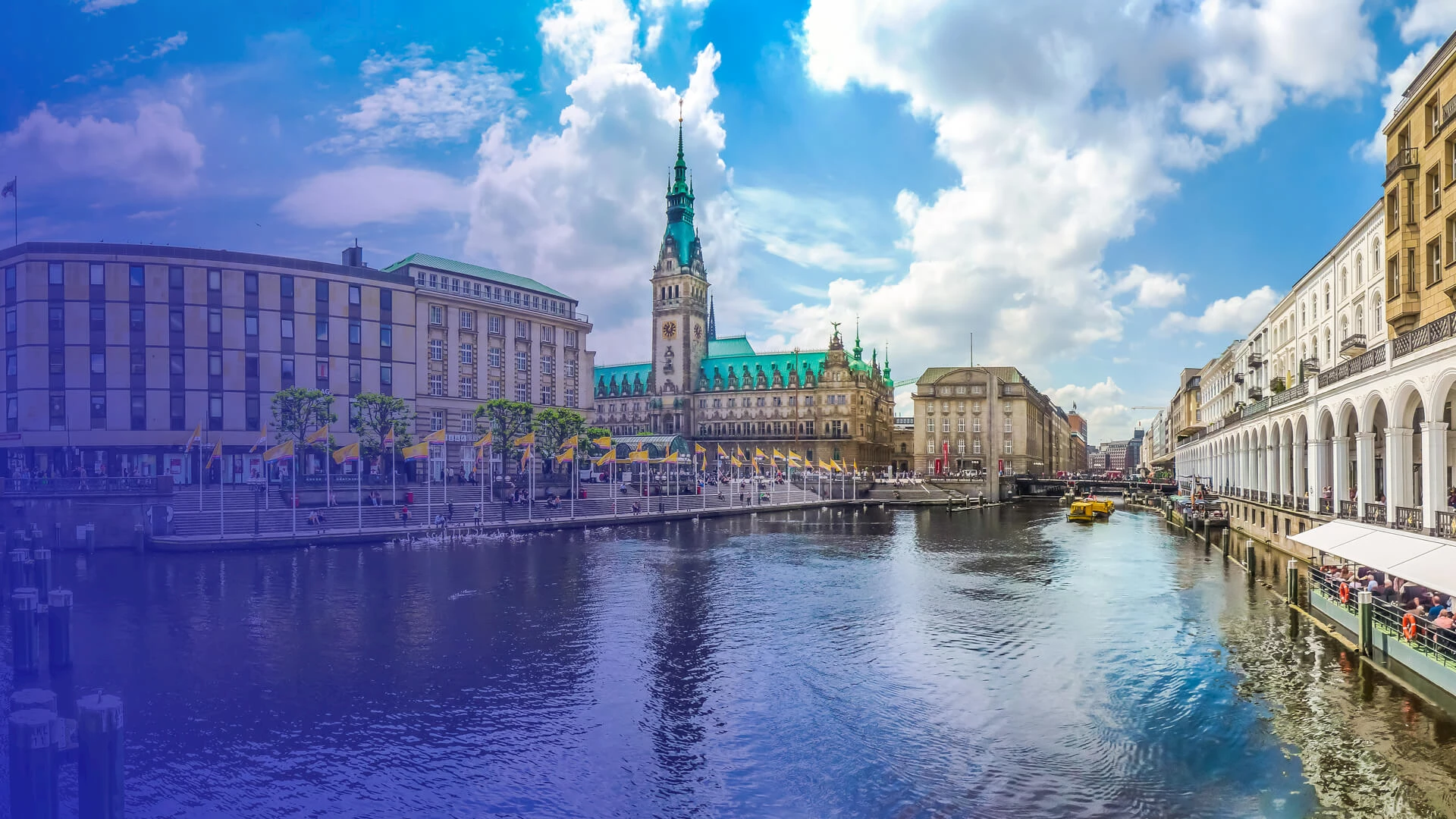 Fluss in Hamburg Deutschland